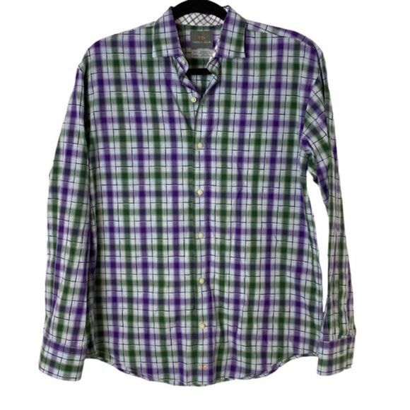 #151 THOMAS DEAN boys plaid button down - Picture 1 of 6
